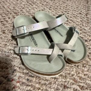 Birkenstock Kids' Mayari Birko-Flor Iridescent Metallic- Size 32